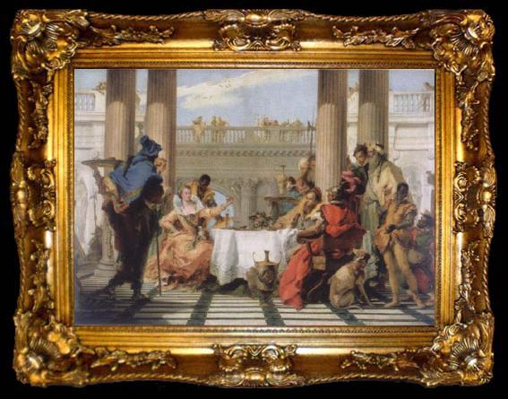 framed  Giambattista Tiepolo The banquet of the Kleopatra, ta009-2